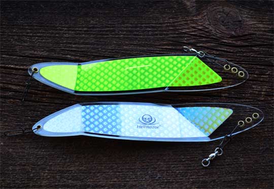 wigglefin hellrazor dart dodger 8" chartreuse silver