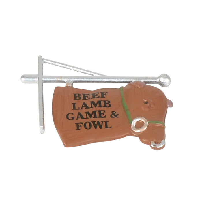 Abel Beesley Butcher Beef, Lamb, Game, Fowl Hanging sign