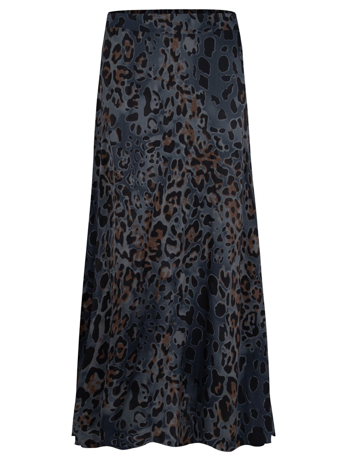 Amazing Woman Simmy Charcoal Grey Leopard Skirt - Dotique - Amazing Woman