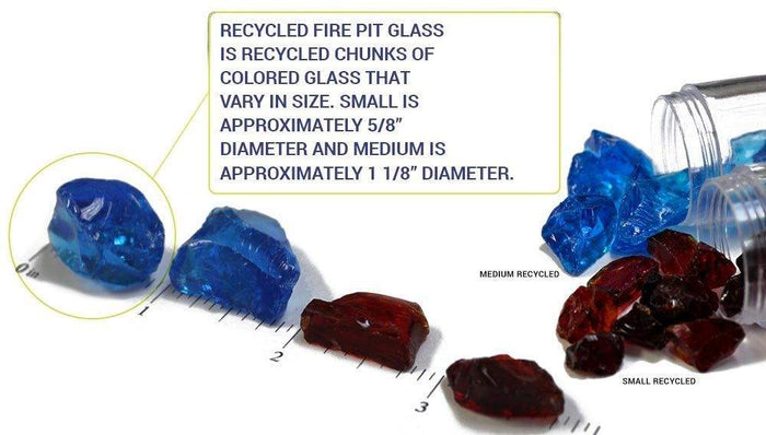 American Fire Glass 3/4-Inch Recycled Fire Glass, 10-Pounds, Turquoise