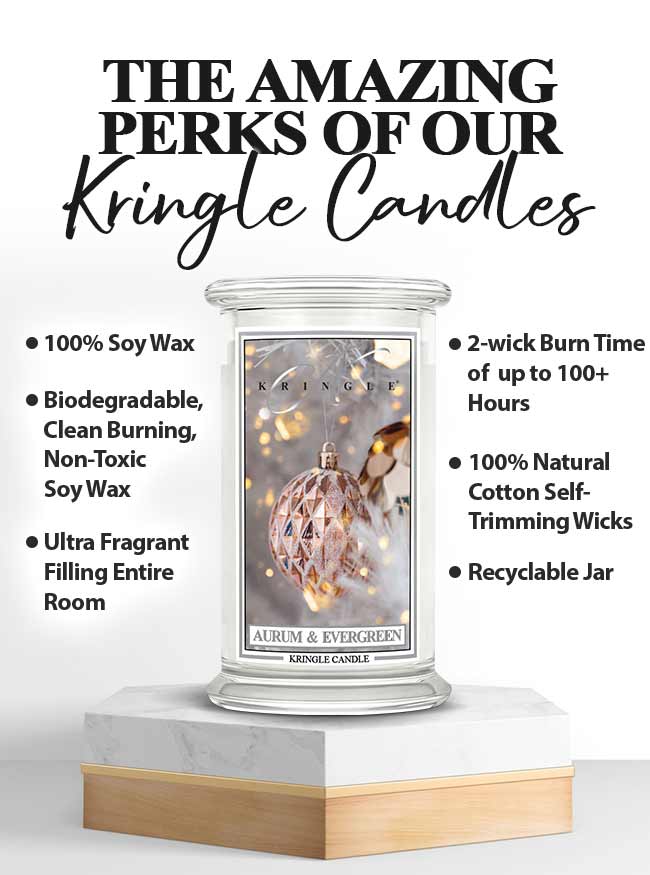 Aurum & Evergreen Large 2-wick - Kringle Candle Company