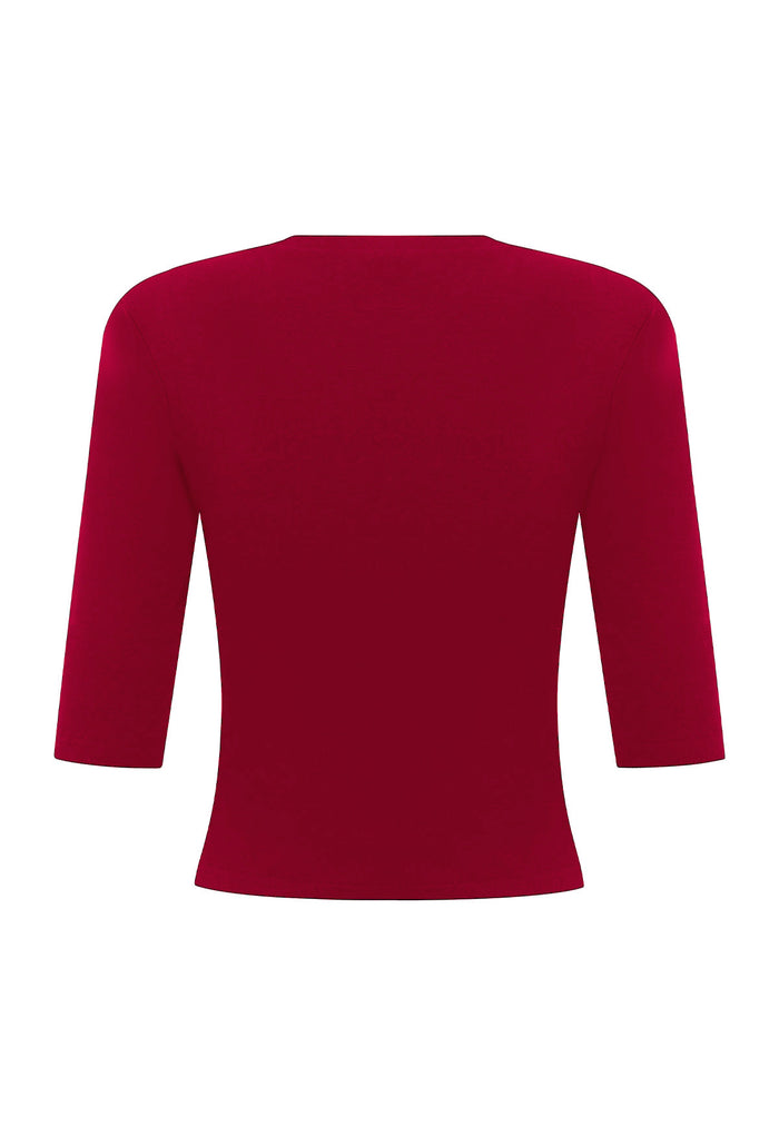 Baby V-Neck Top Rossa (Original Fit)