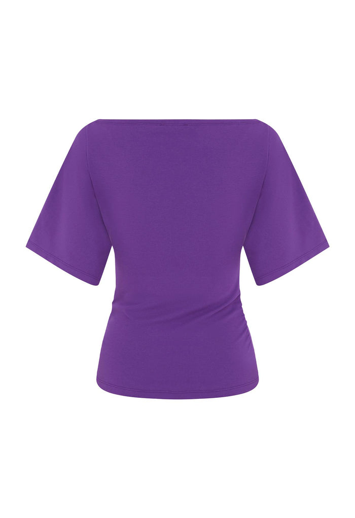 Bardot Ruched Top Viola