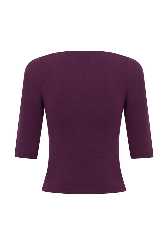 Bateau 3/4 Top Aubergine