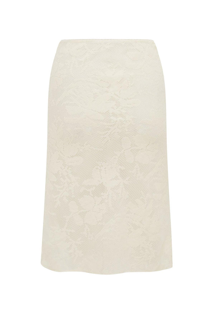 Bias Knee Skirt Burro Lace