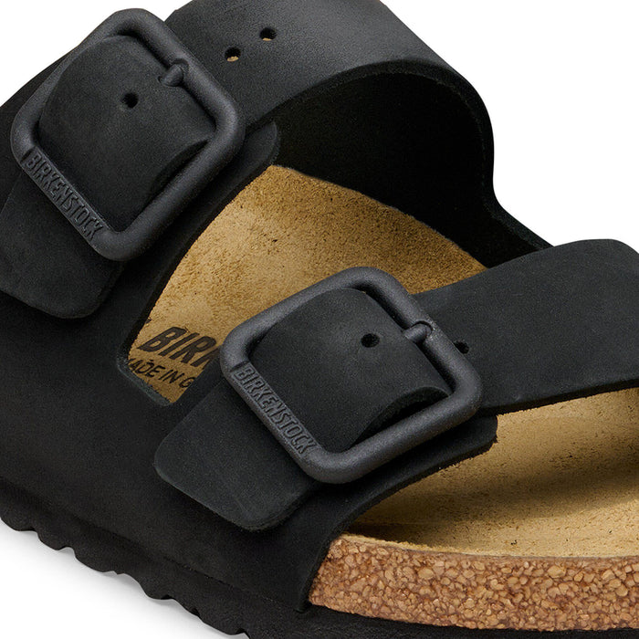 Birkenstock Arizona Wire Buckle Nubuck Leather Regular - Black