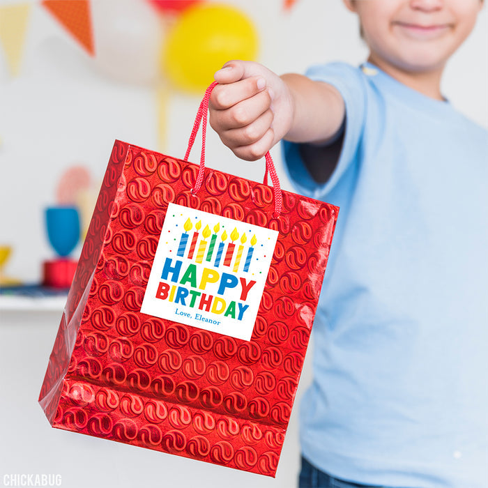 Birthday Candles Gift Labels