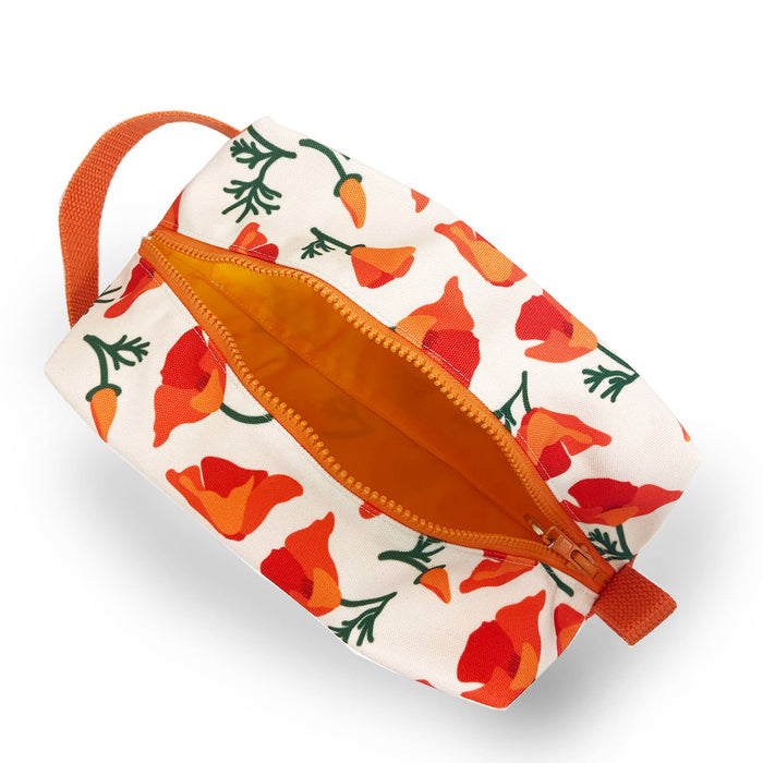 Box Zip: Poppy Cream: 5.25" W x 3.25" H x 9"
