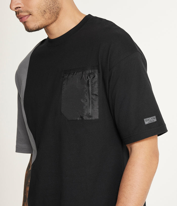 Brooklyn Laundry Mens Drop Shoulder Core Nylon Pocket Tee 2