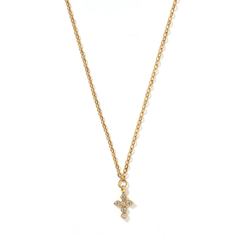 Linny & Co. Carly Cross Pearl Necklace