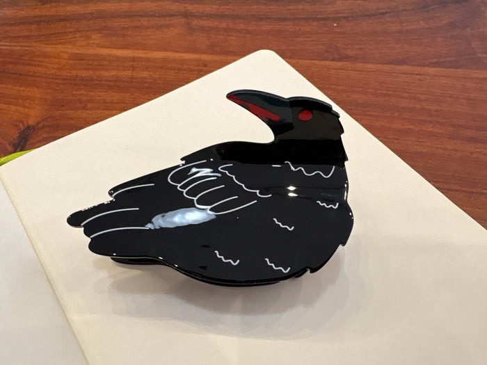Corvid Raven Crow Black Bird Claw Clip