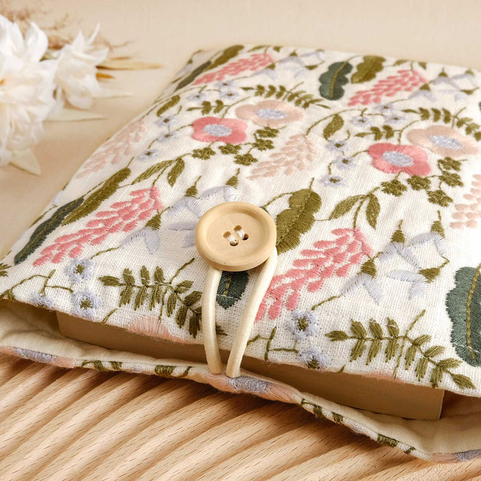 Embroidery Floral Book Sleeve - E
