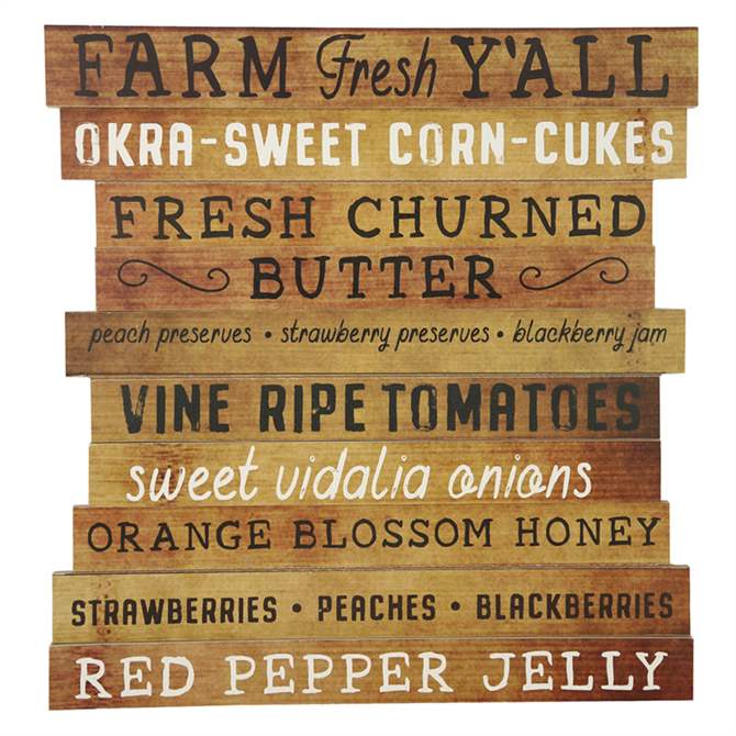 Farm Fresh Y'all Wood Sign