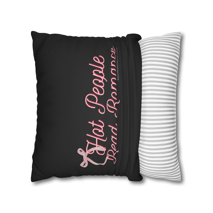Hot People Read Romance Faux Suede Square Pillowcase