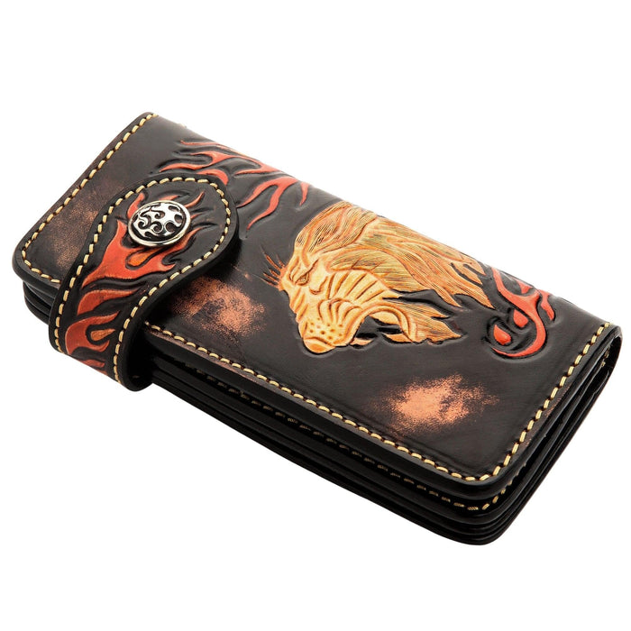 Men's gothic style custom biker wallet