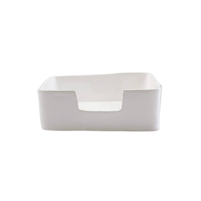 VIETRI Inc. Melamine Lastra White Dinner Napkin Holder