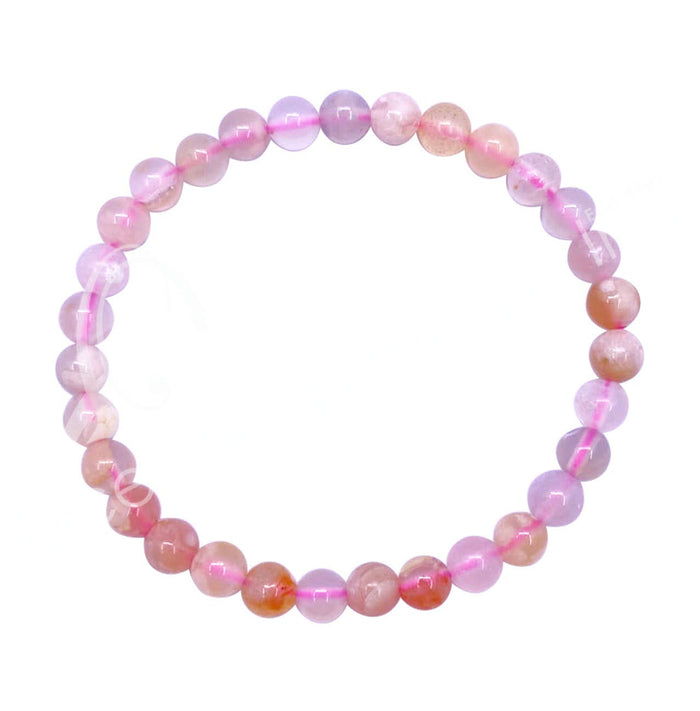 Oceanic Linkways Inc - (PC)BRACELET - AGATE, CHERRY BLOSSOM (6 MM) 7.15-7.25"