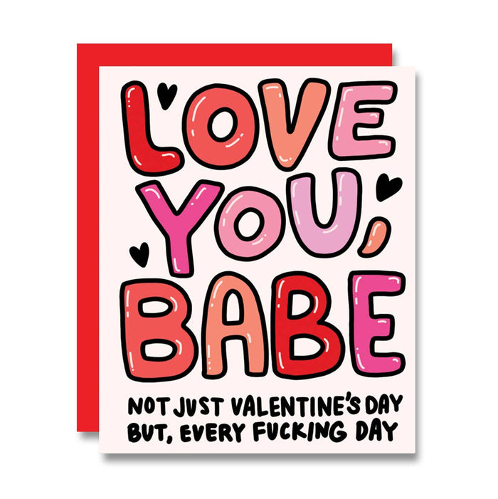 PapaLlama - Love you, Babe Valentine's Day Card