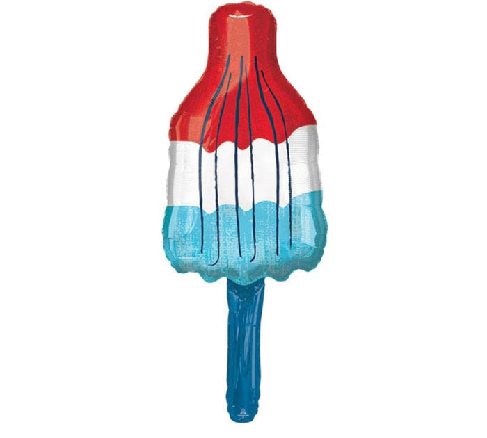 Havin' a Party Balloons Patriotic Red White Blue Popsicle Balloon