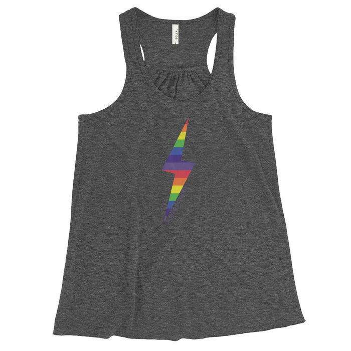 PRIDE Lightning Bolt Flowy Racerback Tank