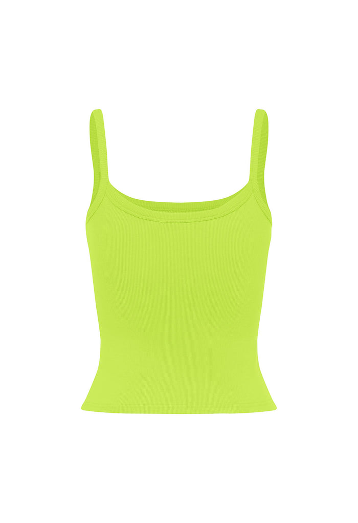 Ribbed Singlet Lime