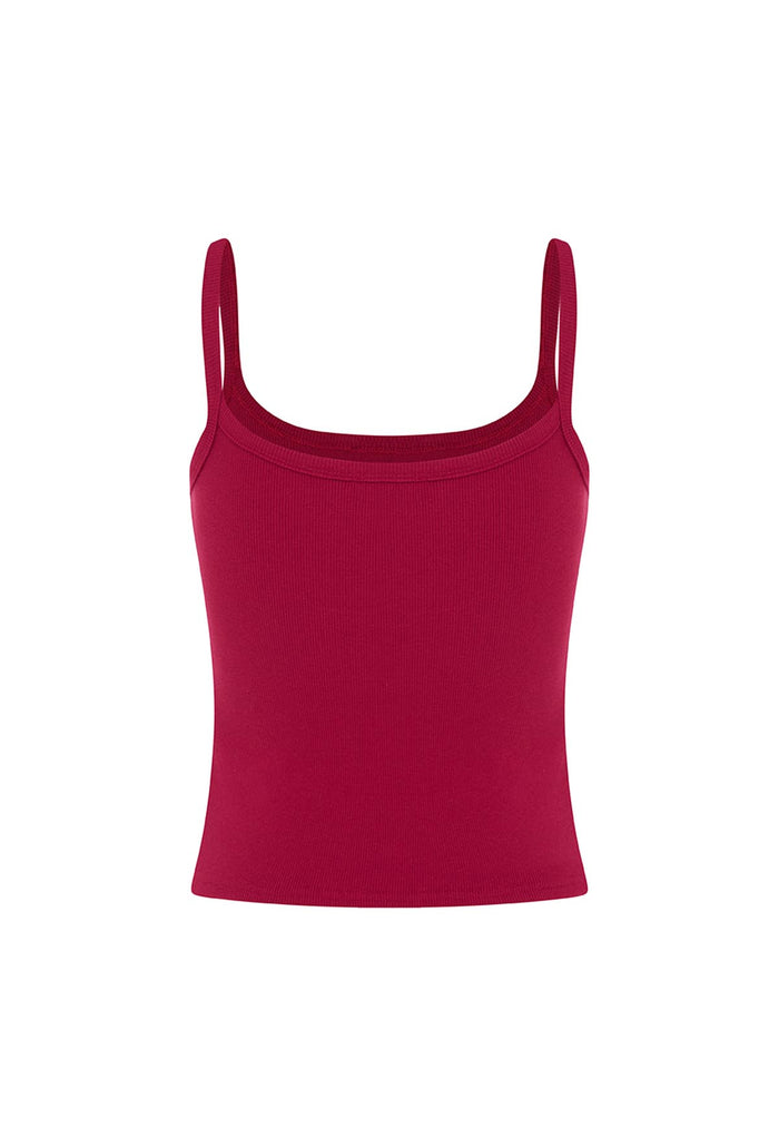 Ribbed Singlet Vino Rosso