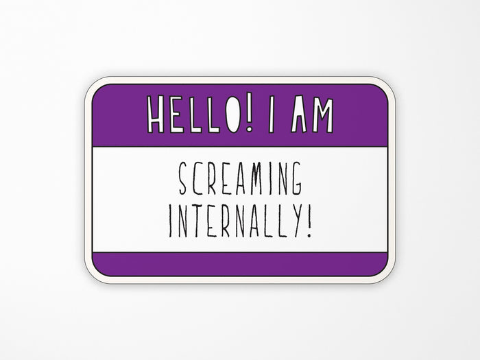 Screaming Internally Vinyl Sticker