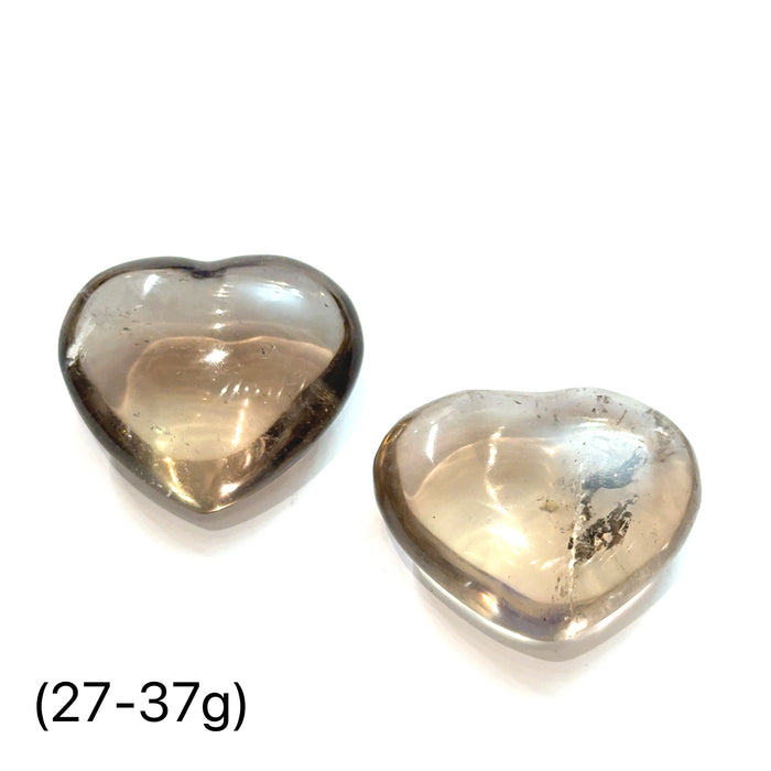 One (27-37g) Smokey Quartz Gemstone Heart