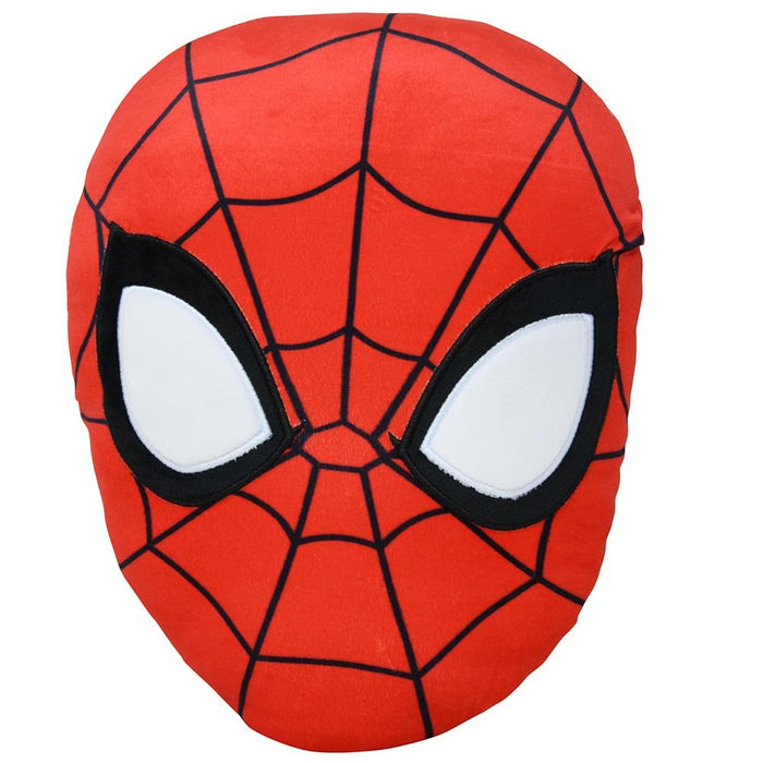 Spiderman Head Shaped Squishy Cloud Plush Pillow 11x13"