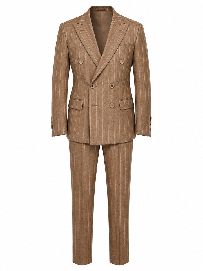 T.O. Boy's TR Fashion Tan Double Breasted Suit