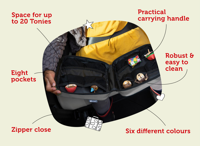 Tonies - Carrier Case - Grey - Mabel & Fox