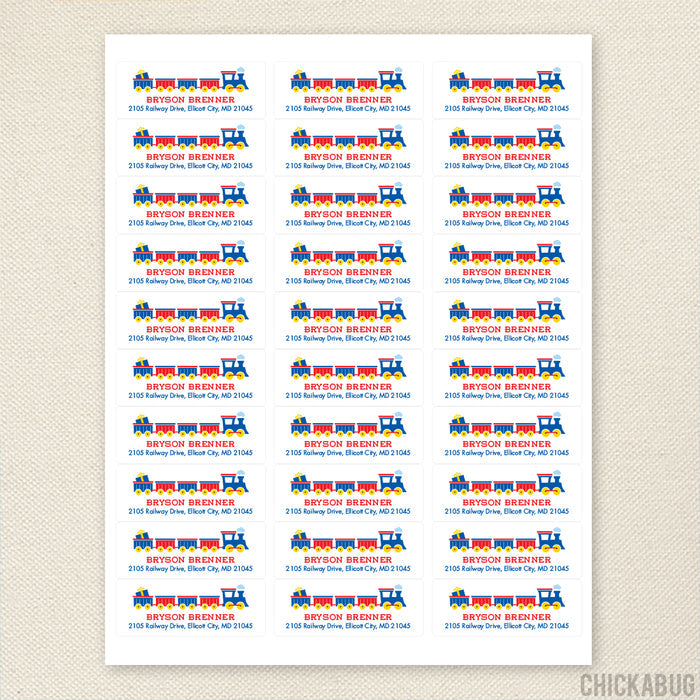 Train Address Labels