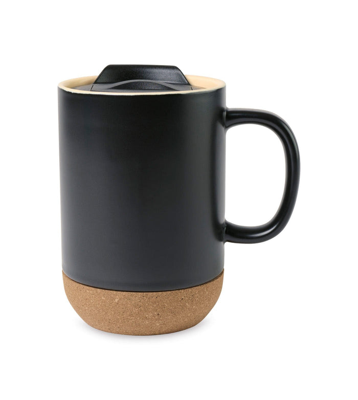 Black Custom Ceramic Lidded Mug - Corporate Gifts