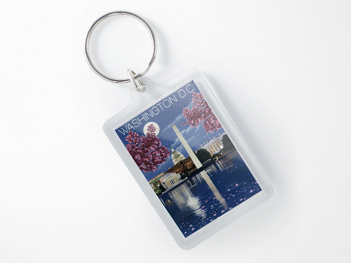 Washington DC Night Scene Keyring