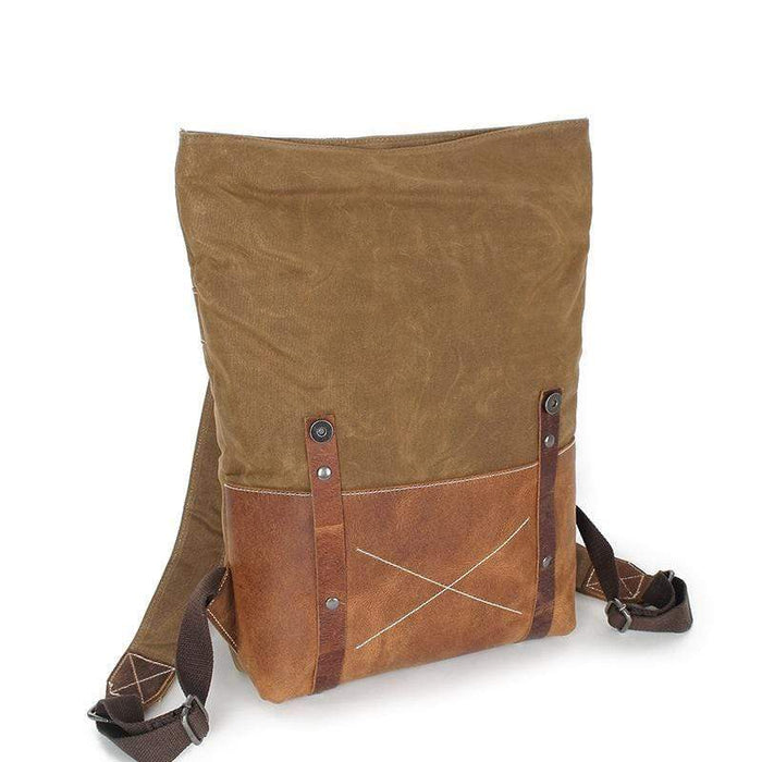 Custom Waxed Canvas Strap Backpack - Corporate Gifts