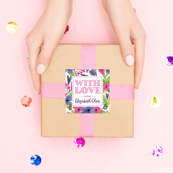 "With Love" Floral Gift Labels