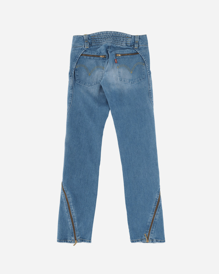Pezze Vintage Wmns Levi'S Engineered Deadstock Jeans With Zippers On The Ankles Black Pants Denim 0672427 1