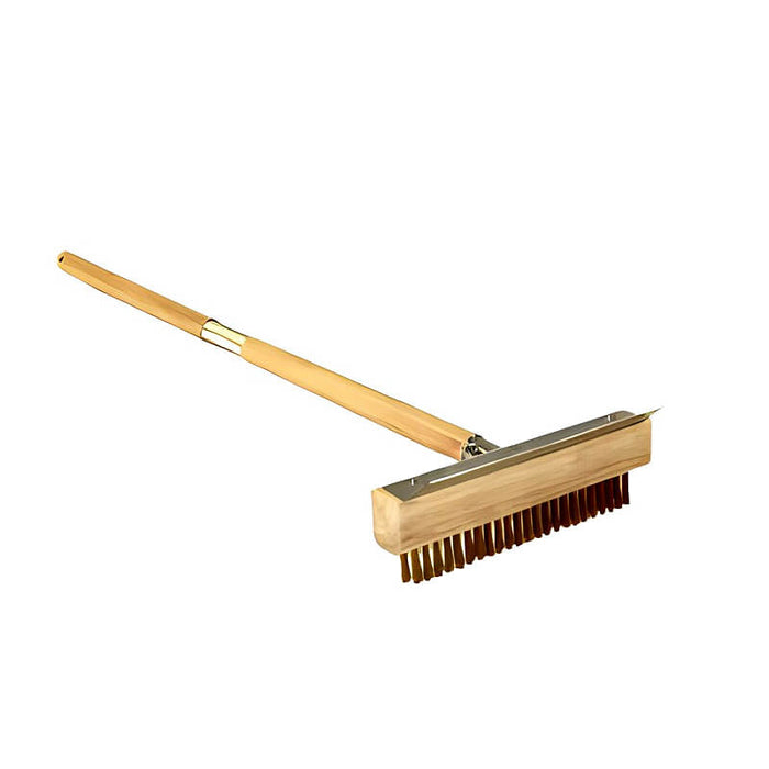 WPPO 36-Inch Pizza Oven Brush with Scraper - WKBA-36W
