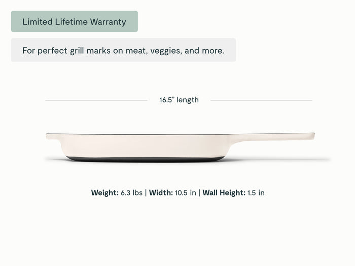 10.5” Enameled Cast Iron Grill Pan