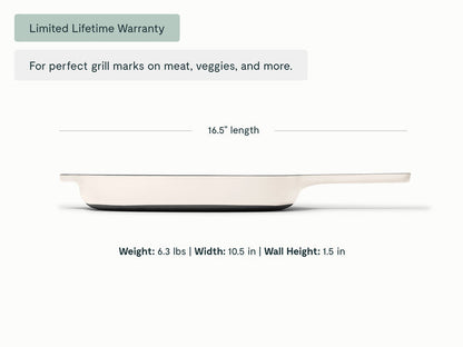 10.5” Enameled Cast Iron Grill Pan