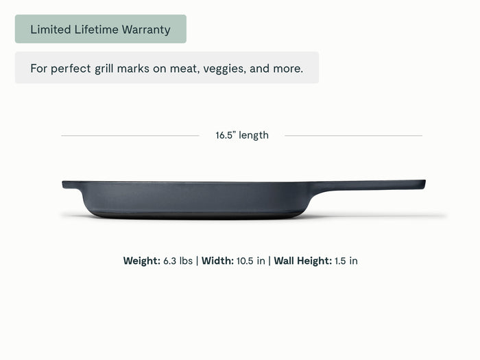 10.5” Enameled Cast Iron Grill Pan