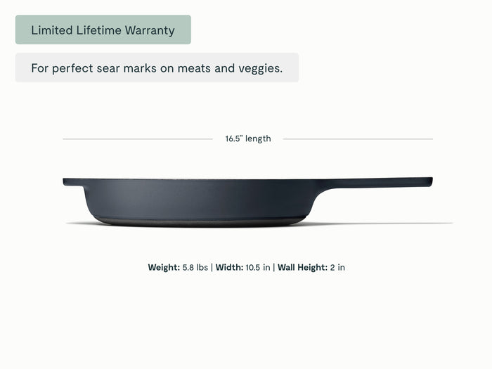 10.5” Enameled Cast Iron Skillet