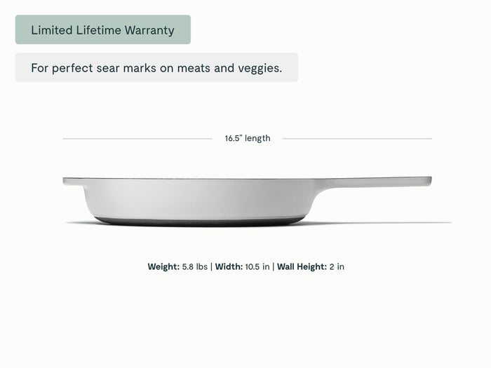 10.5” Enameled Cast Iron Skillet