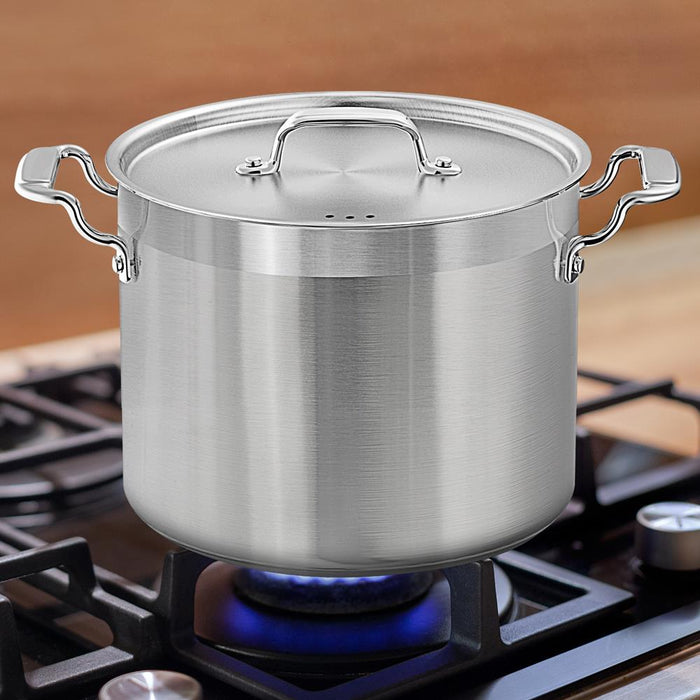 14 Qt Stock Pot - Even Heat, Induction Ready, Stainless Steel