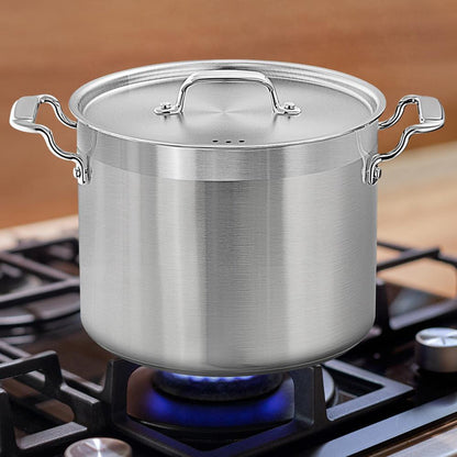 14 Qt Stock Pot - Even Heat, Induction Ready, Stainless Steel