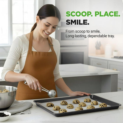 2-Piece XL Cookie Sheet Set, Nonstick Carbon Steel, Stackable