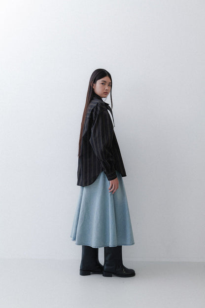 [2ND RESTOCK] SCARF SHIRT - ANTHRACITE STRIPE