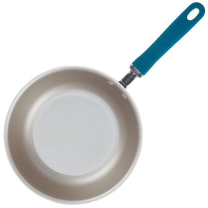 3-Quart Nonstick Induction Everything Pan with blue handle on white background.