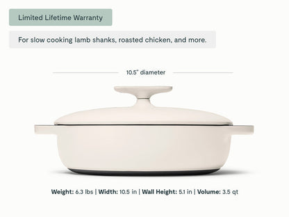 3.5 qt Enameled Cast Iron Braiser