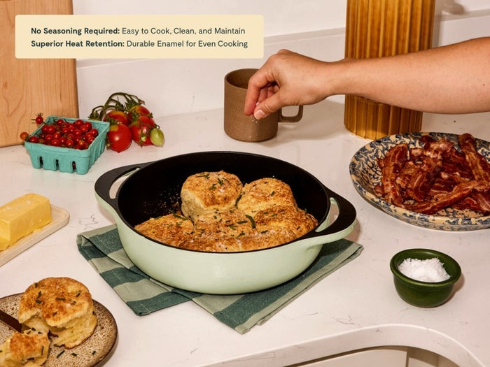 3.5 qt Enameled Cast Iron Braiser